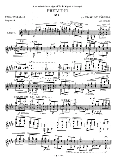First page of Prelude No.4