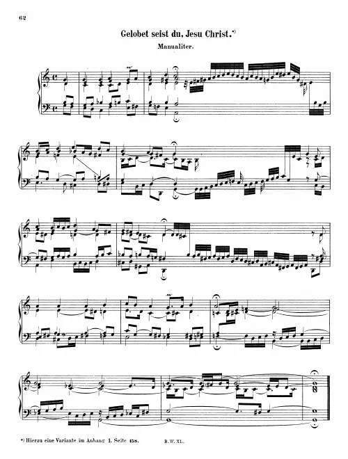 First page of Gelobet seist du, Jesu Christ
