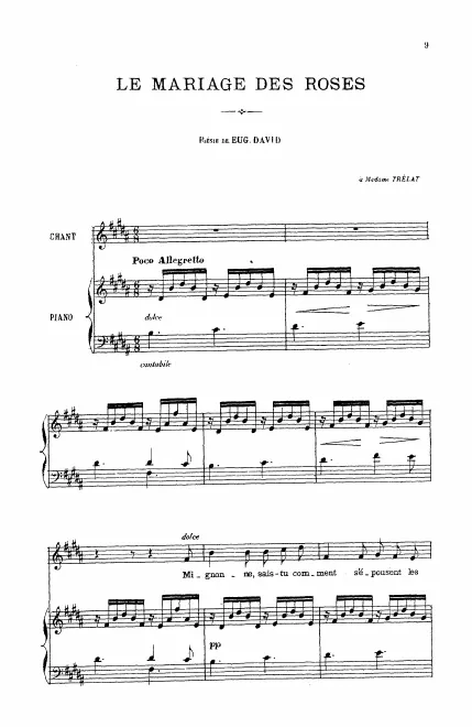 First page of Le mariage des roses