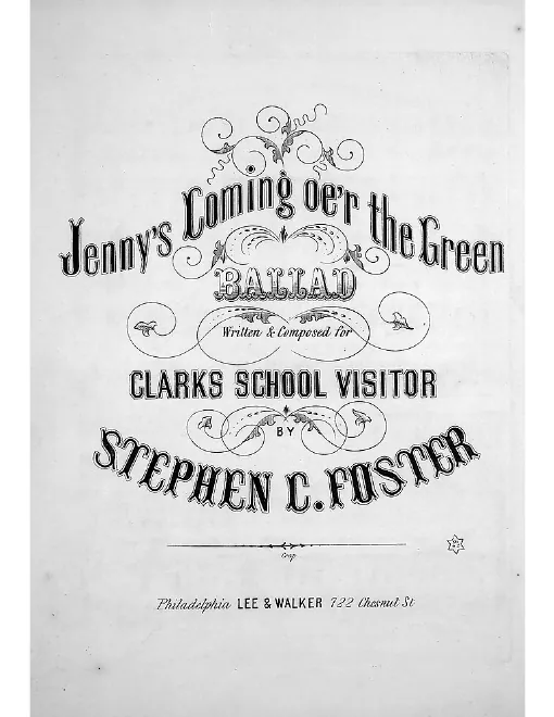 First page of Jenny's Coming O'er the Green