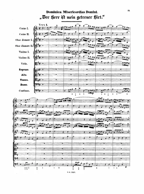 First page of Der Herr ist mein getreuer Hirt