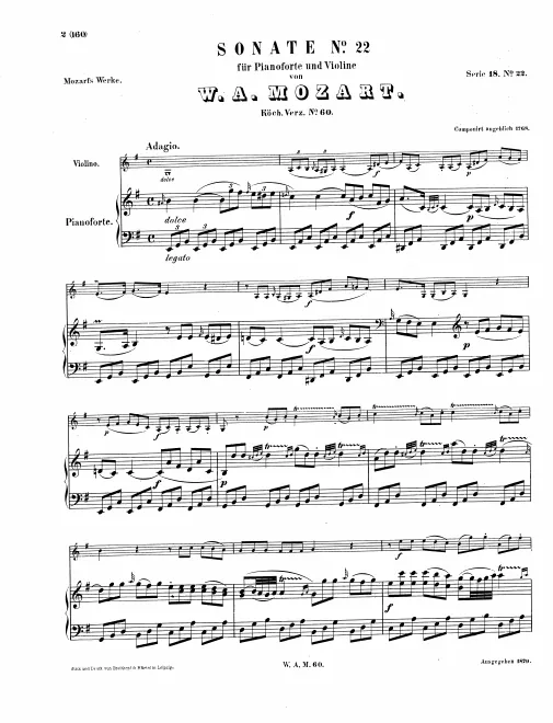 First page of Violin Sonata