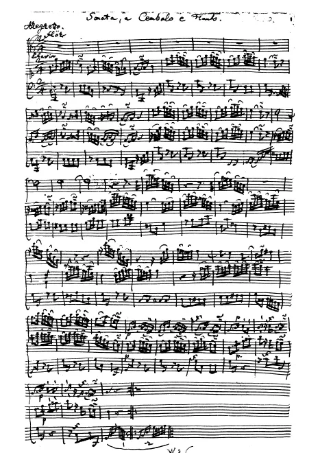 First page of Flute Sonata in C major