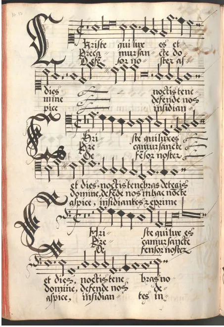 First page of Christe qui lux es et dies à 6