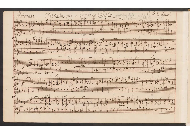 First page of Keyboard Sonata in B minor