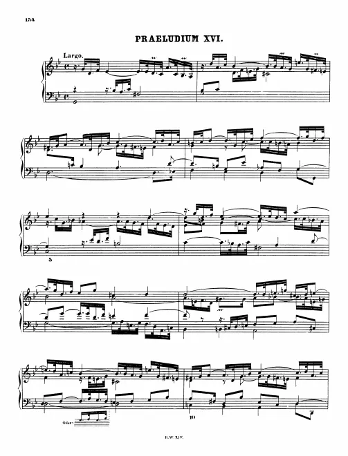 First page of Prelude and Fugue in G minor