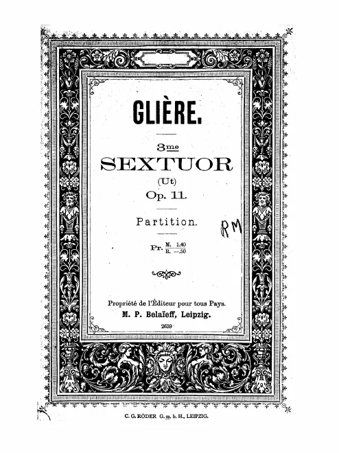 First page of String Sextet No.3