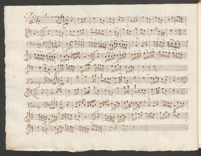 First page of Baryton Trio in D major, Hob.XI:78