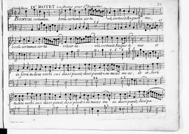 First page of Pour Saint Augustin mourant