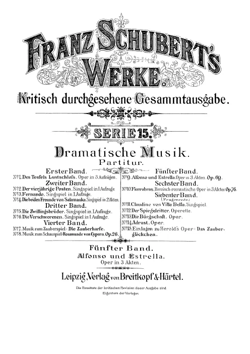 First page of Alfonso und Estrella