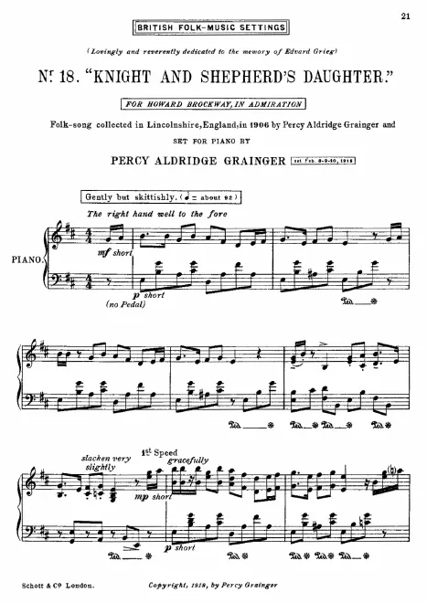 First page of Knight and Shepherd's Daughter