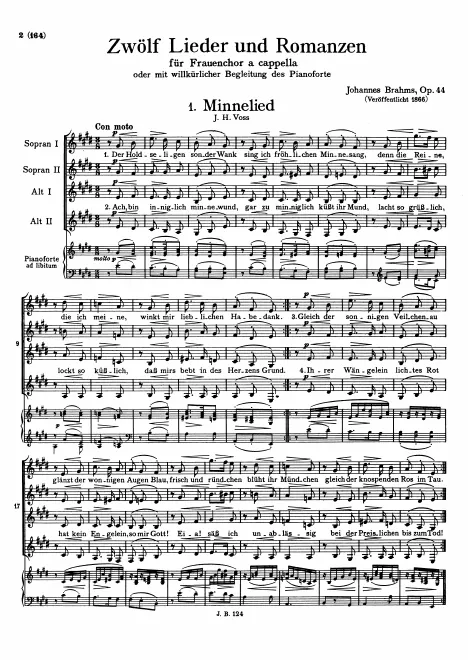 First page of 12 Songs and Romances