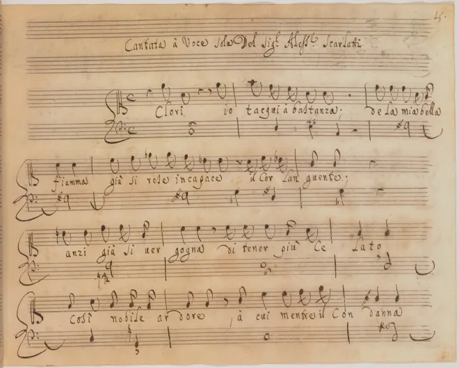 First page of Clori, io tacqui a bastanza