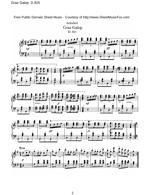 First page of Graz Galop
