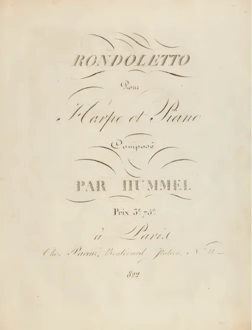 First page of Rondoletto pour harpe et piano