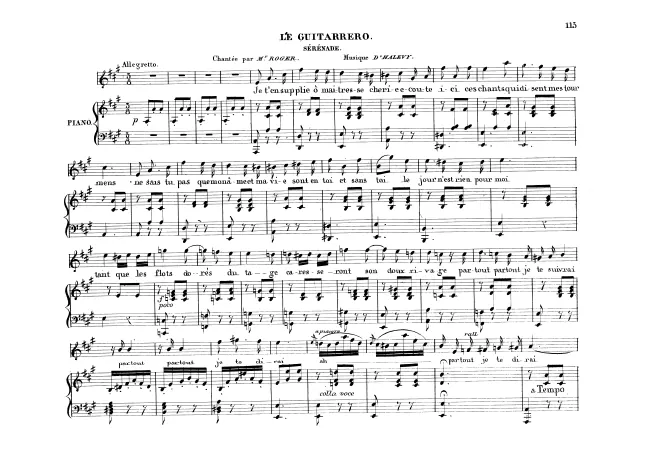 First page of Le guitarréro