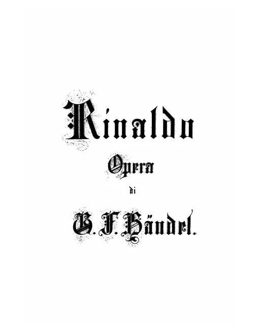 First page of Rinaldo