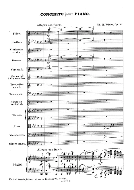 First page of Piano Concerto No.1