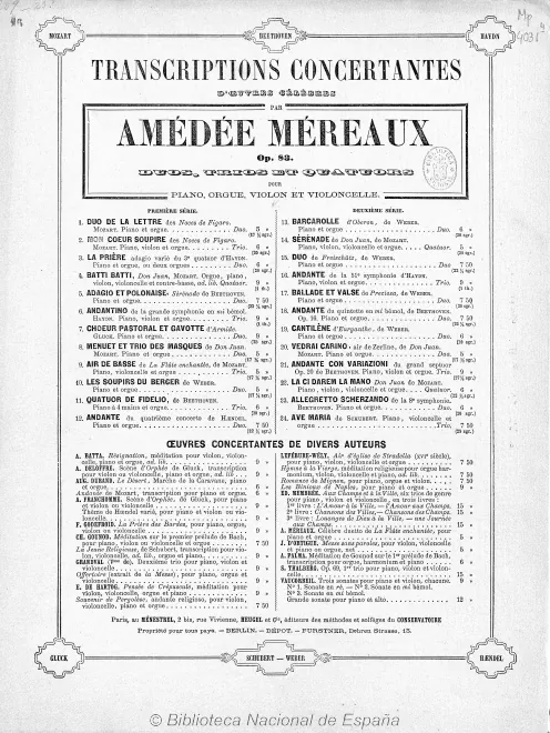 First page of Symphony No.51 in B-flat major