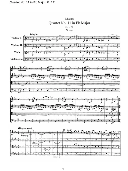 First page of String Quartet No.11