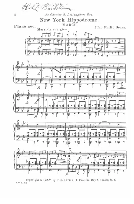 First page of New York Hippodrome
