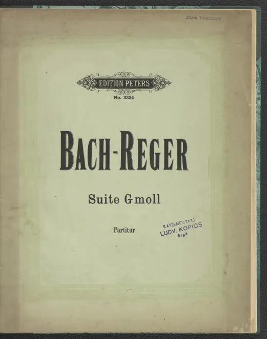 First page of Suite in G minor