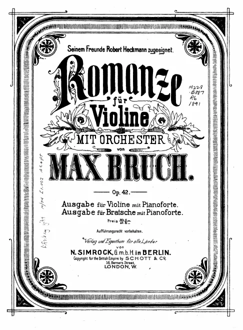 First page of Romanze