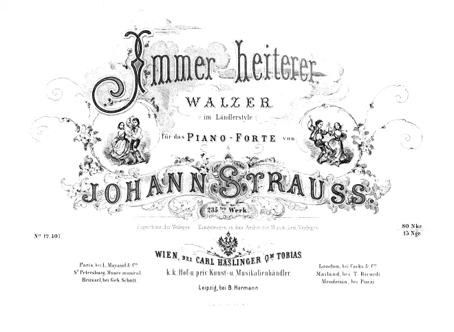 First page of Immer heiterer Walzer