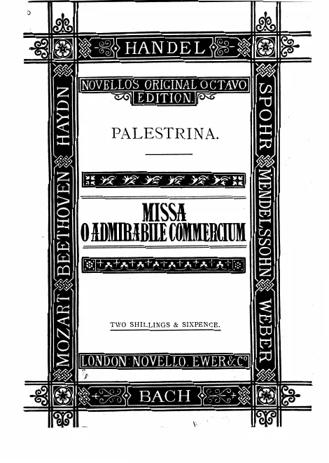 First page of Missa O admirabile commercium