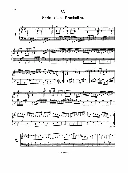 First page of 6 Kleine Präludien