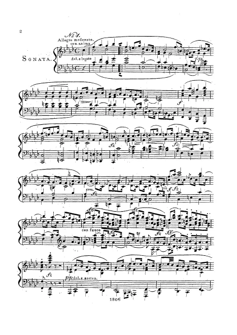 First page of Piano Sonata No.3