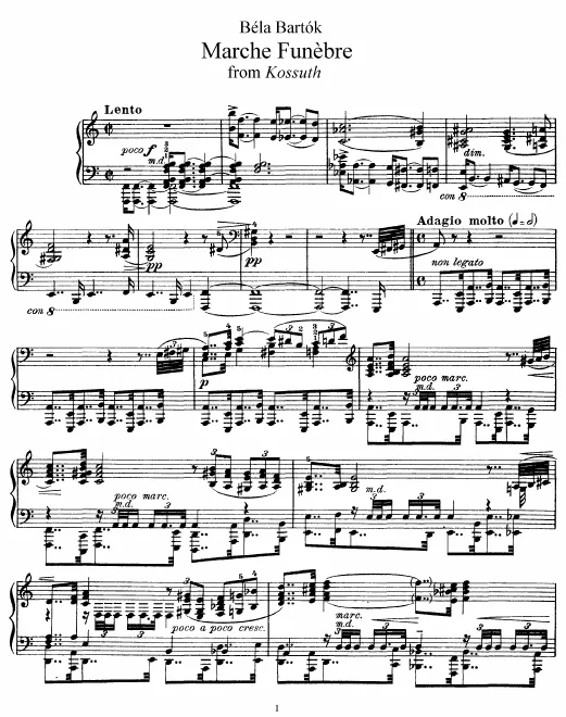 First page of Marche funèbre