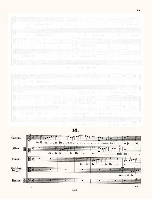 First page of Iubilate Deo omnis terra