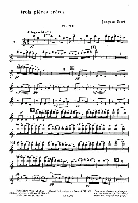 First page of 3 pièces brèves