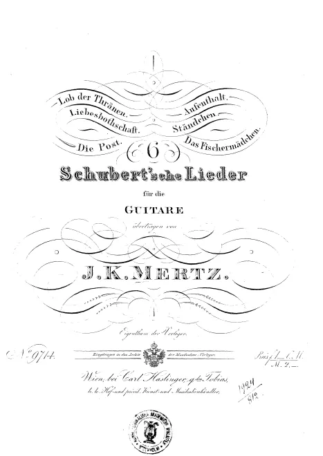 First page of 6 Schubert'sche Lieder für die Guitare