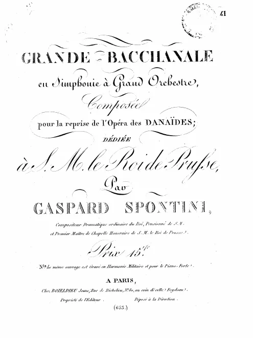 First page of Bacchanale des Danaïdes