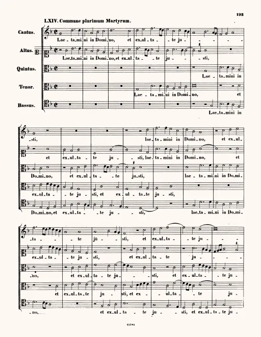 First page of Laetamini in Domino