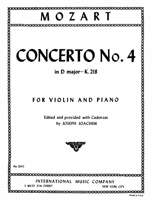First page of Violin Concerto No.4