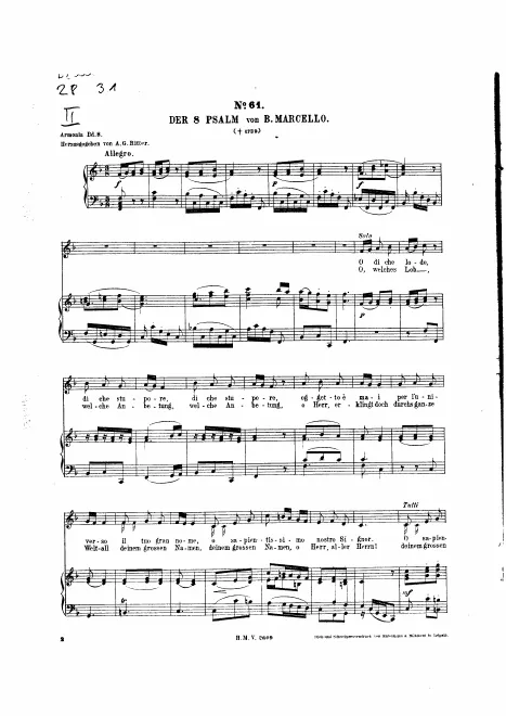 First page of O di che lode di che stupore