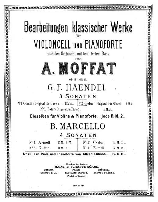 First page of Flute Sonata in G major