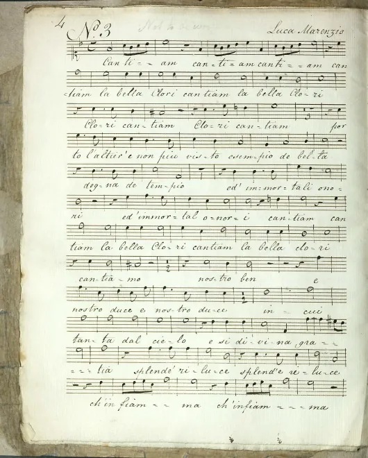 First page of Cantiam la bella Clori