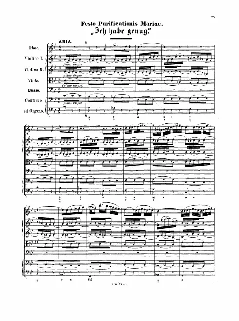 First page of Ich habe genug