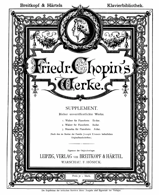 First page of Waltz in A-flat major