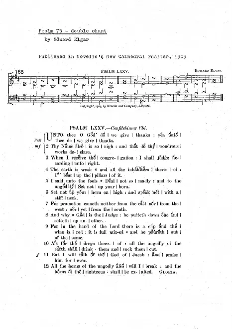 First page of Psalm 75 - double chant
