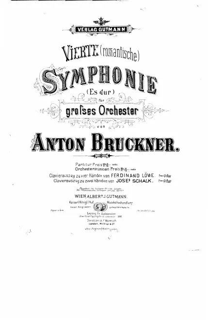 First page of Symphony No. 4 'Romantic'