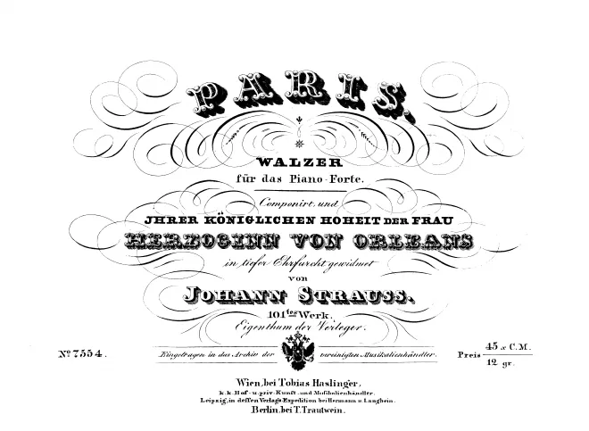 First page of Paris, Op.101