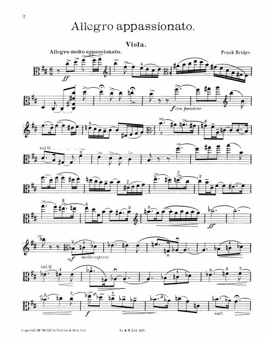 First page of Allegro appassionato