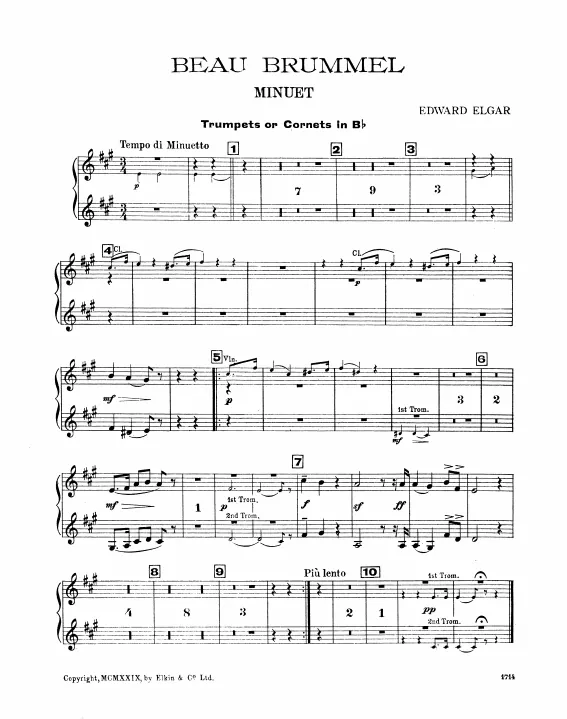 Trumpet (Cornet) 1/2 (B)
