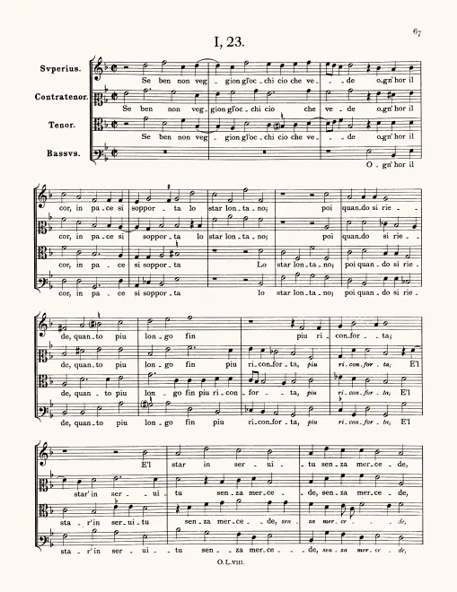 First page of Se ben non veggion gl'occhi