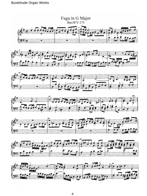 First page of Fugue in G major